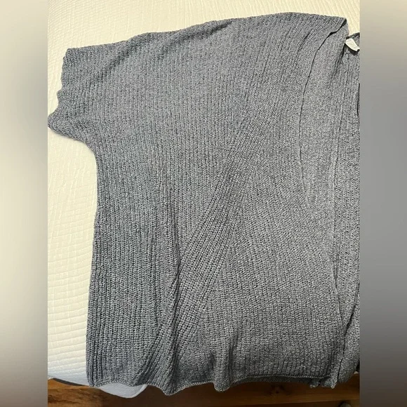 Women's Cozy Slate Blue Knit Open Cardigan - Picture 5 of 6